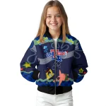 personalized la tech spongebob playtime blue bomber jacket best selling