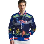 personalized la tech spongebob playtime blue varsity jacket best selling