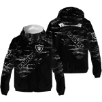 personalized las vegas raiders arrow matrix black windbreaker jacket best selling