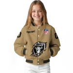 personalized las vegas raiders claw tear beige varsity jacket best selling