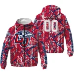 personalized liberty flames brushstroke pattern red windbreaker jacket best selling