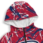 personalized liberty flames brushstroke pattern red windbreaker jacket best selling