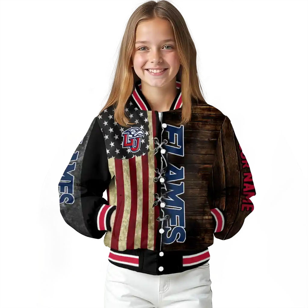 personalized liberty flames flag wood brown varsity jacket top rated personalized liberty flames flag wood brown varsity jacket top rated