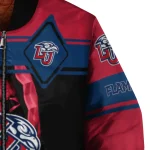 personalized liberty flames reaper hands red black bomber jacket best selling