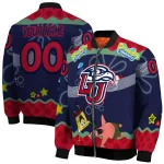 personalized liberty flames spongebob playtime red blue bomber jacket best selling
