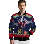 personalized liberty flames spongebob playtime red blue bomber jacket best selling
