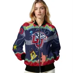 personalized liberty flames spongebob playtime red blue bomber jacket best selling