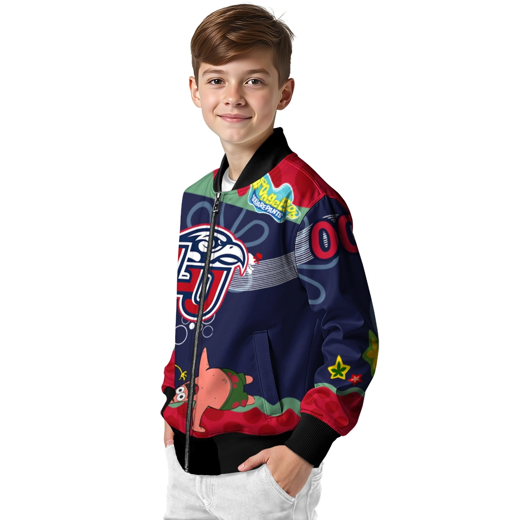 personalized liberty flames spongebob playtime red blue bomber jacket trendy personalized liberty flames spongebob playtime red blue bomber jacket trendy