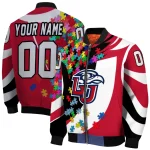 personalized liberty flames stars and stripes slashes red bomber jacket best selling