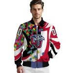 personalized liberty flames stars and stripes slashes red bomber jacket best selling