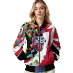 personalized liberty flames stars and stripes slashes red bomber jacket best selling