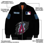 personalized los angeles angels claw fragment black bomber jacket best selling