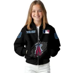 personalized los angeles angels claw fragment black bomber jacket best selling