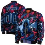 personalized los angeles angels skull horde blue bomber jacket best selling