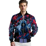 personalized los angeles angels skull horde blue bomber jacket best selling