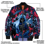 personalized los angeles angels skull horde blue bomber jacket best selling