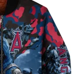 personalized los angeles angels skull horde blue bomber jacket best selling