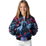 personalized los angeles angels skull horde blue bomber jacket best selling