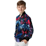 personalized los angeles angels skull horde blue bomber jacket best selling