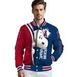 personalized los angeles angels snoopy head blue varsity jacket best selling