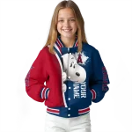 personalized los angeles angels snoopy head blue varsity jacket best selling