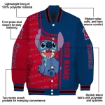 personalized los angeles angels stitch laughing blue varsity jacket best selling