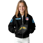 personalized los angeles chargers claw scratch black bomber jacket best selling