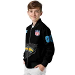 personalized los angeles chargers claw scratch black bomber jacket best selling
