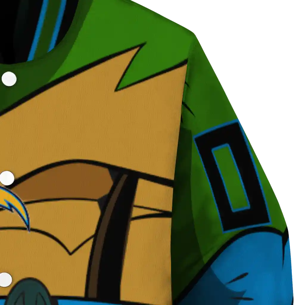 personalized los angeles chargers turtle armor varsity jacket premium grade personalized los angeles chargers turtle armor varsity jacket premium grade