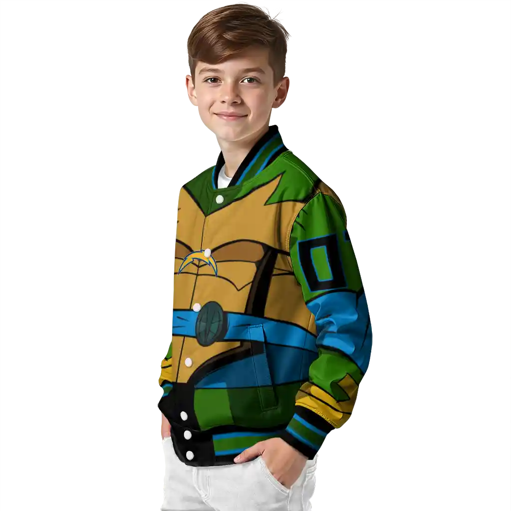 personalized los angeles chargers turtle armor varsity jacket trendy personalized los angeles chargers turtle armor varsity jacket trendy
