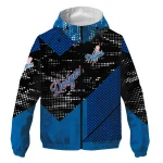 personalized los angeles dodgers arrow matrix blue black windbreaker jacket best selling