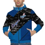 personalized los angeles dodgers arrow matrix blue black windbreaker jacket best selling