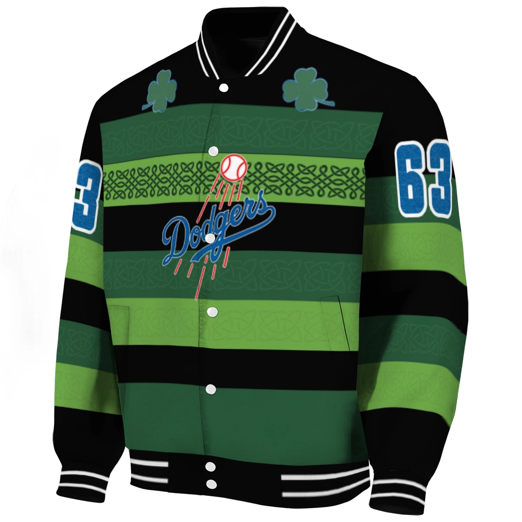 personalized los angeles dodgers clover green lines green black varsity jacket best selling personalized los angeles dodgers clover green lines green black varsity jacket best selling