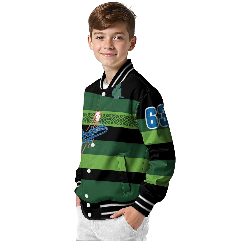 personalized los angeles dodgers clover green lines green black varsity jacket trendy personalized los angeles dodgers clover green lines green black varsity jacket trendy