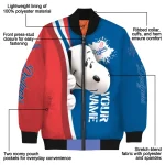 personalized los angeles dodgers snoopy head blue bomber jacket best selling