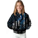 personalized los angeles dodgers star stripes blue black varsity jacket best selling