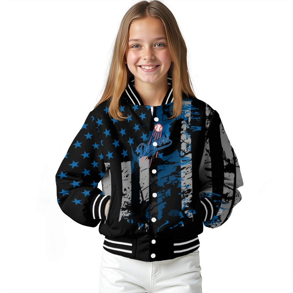 personalized los angeles dodgers star stripes blue black varsity jacket top rated personalized los angeles dodgers star stripes blue black varsity jacket top rated