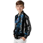 personalized los angeles dodgers star stripes blue black varsity jacket best selling