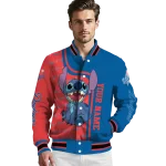 personalized los angeles dodgers stitch laughing blue varsity jacket best selling