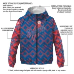 personalized los angeles dodgers trellis mesh blue windbreaker jacket best selling