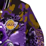 personalized los angeles lakers skull horde purple varsity jacket best selling