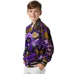 personalized los angeles lakers skull horde purple varsity jacket best selling