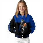 personalized los angeles rams groot football blue black varsity jacket best selling