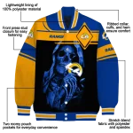 personalized los angeles rams reaper hands blue black varsity jacket best selling