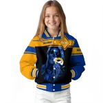 personalized los angeles rams reaper hands blue black varsity jacket best selling