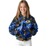 personalized los angeles rams skull horde blue varsity jacket best selling
