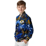 personalized los angeles rams skull horde blue varsity jacket best selling