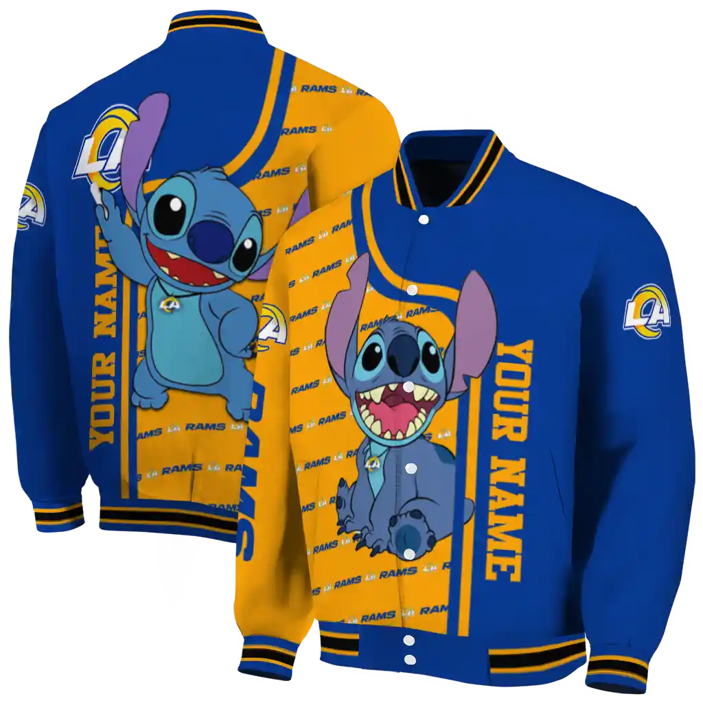 personalized los angeles rams stitch laughing blue varsity jacket fashion forward personalized los angeles rams stitch laughing blue varsity jacket fashion forward
