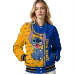 personalized los angeles rams stitch laughing blue varsity jacket best selling