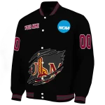 personalized louisiana monroe warhawks claw shred black varsity jacket best selling